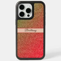 Miami Rose Glitter Artsy Abstract Add Name iPhone 15 Pro Max Case