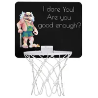 Scandinavian Funny Looking Ogre Troll Mini Basketball Hoop