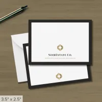 Modern Professional Gold Logo Note Card