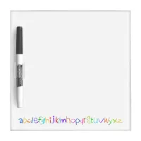 Colorful ABC Rainbow Crayons Kid's Handwriting Dry Erase Board