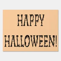 Happy Halloween Dead World Text Yard Sign