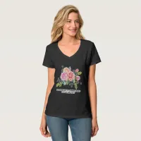 Custom Personalize Photo Artwork Quote Dark V-Neck T-Shirt