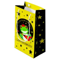 Rockin' Birthday Tree Frog with Red Guitar Small Gift Bag