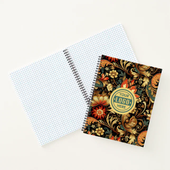 Medieval Elegant Floral Vintage Mug Notebook