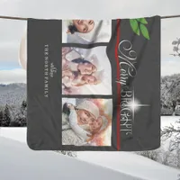 Merry Berry Bright Christmas Three Photo ID591 Sherpa Blanket