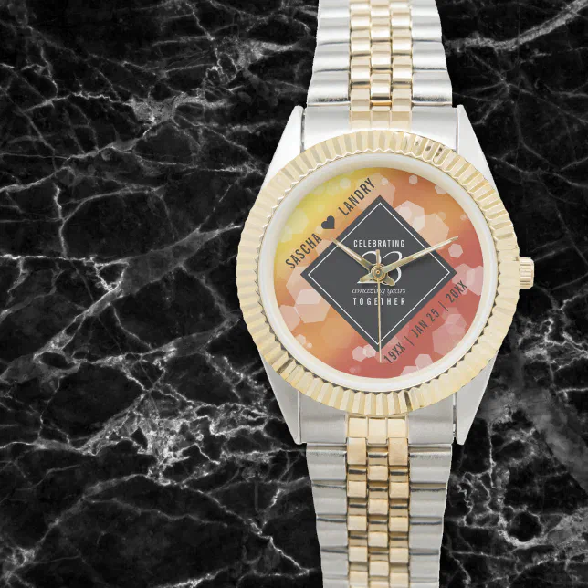 Elegant 23rd Imperial Topaz Wedding Anniversary Watch