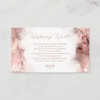 Marble Glitter Wishing Well V2 Rose Gold ID644 Enclosure Card