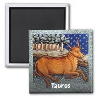 Taurus the Bull Zodiac Sign Birthday Party Magnet