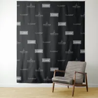 Black Custom Logo Step and Repeat Event Backdrop