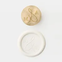 Elegant Simple Wedding Monogram Initials Wax Seal Stamp