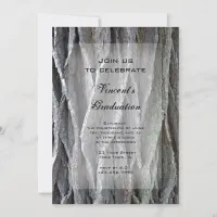 Natural Tree Bark Graduation Party Invitation