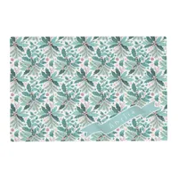 Teal Christmas Holly Berries Pattern#17 ID1009 Placemat