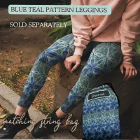 Blu and Teal Pattern Leggings