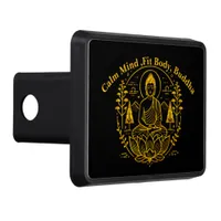 Symbolic Buddha Surrounded by Nature Elements Hitch Cover