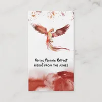 *~*  Orange Burgundy Red Feathers Phoenix Flame Business Card