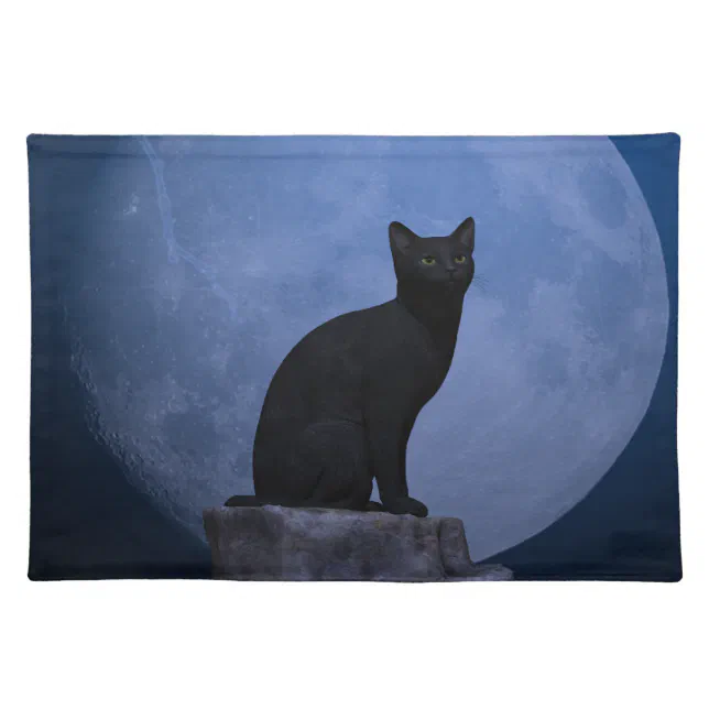 Moonlit Cat Placemat