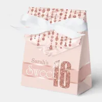 Satin Jewel Sweet Sixteen Rose Gold ID260 Favor Boxes