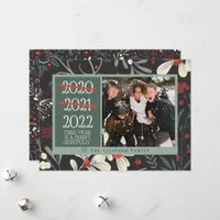 Funny 2021 2022 3rd Year's a Charm Photo Christmas Holiday Card