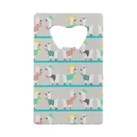 Summer Alpacas Credit Card Bottle Opener