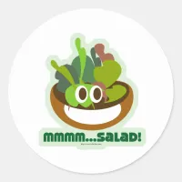 Mmmm Salad Classic Round Sticker