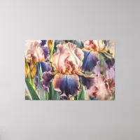 *~* IRIS Fantasy Floral TV2 Stretched Canvas Print