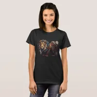 The vibrant Lion Design Versatile Style:  T-Shirt