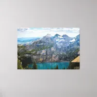 Gorgeous Mountain and Ocean Scenic View Canvas Print