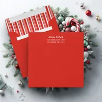 Christmas Candy Cane Stripe Square Envelope