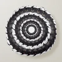 Mesmerizing Halloween Cats Round Pillow