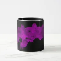 Orchid shadow on a dark background mug