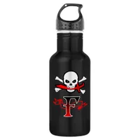 Jolly Roger F Monogram Initial Stainless Steel Water Bottle