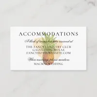 Tropical Pineapple Summer Wedding Accommodations Enclosure Card