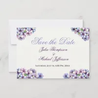 Romantic and Poetic Pastel Lilac Watercolor Save The Date