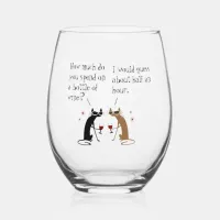 How Much Do You Spend on Wine? Stemless Wine Glass