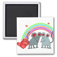 Mice in Love Valentines Magnet