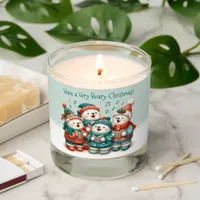 Cute Polar Bears Sing Have a Very Beary Christmas! Scented Candle