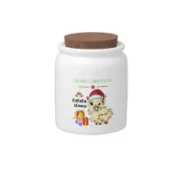 Christmas Llama Candy Jar