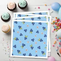 Berry Sweet Baby Shower Blueberry Vintage Fruit Napkins