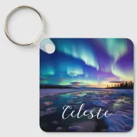 Aurora Borealis Iridescent Twilight Keychain