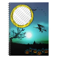 Halloween Witch, Jack o' Lanterns, Photo Frame Notebook