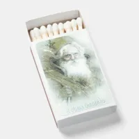 Frosted vintage Santa Claus Merry Christmas Matchboxes