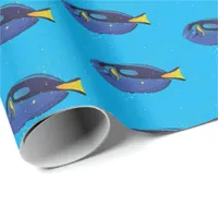 Blue Tang Marine Aquarium Tropical Fish Pattern Wrapping Paper