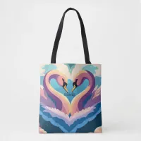 Swans In Love Tote Bag