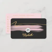 Modern Blush Pink & Gold Elegant Business Branding Business Card