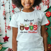 Just A Girl Who Loves Christmas Cute Modern T-Shirt