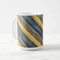 Blue Gold Christmas Pattern#28 ID1009 Coffee Mug