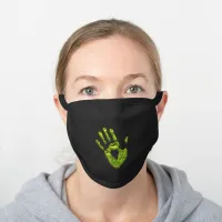 Glowing Ghoul Handprint Black Cotton Face Mask