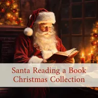 Vintage Santa Reading a Book Christmas Collection