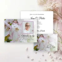 White and Pink Flowers Funeral Service / Celebration of Life Memorial Ideas