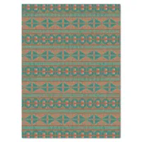 Southwestern Copper Teal Geometric Pattern Tissue Paper